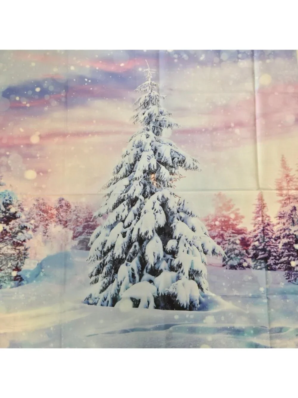 Hoffman Winter Bliss Sugar Plum Fabric Panel Cotton Quilt Snowy Tree 42x36